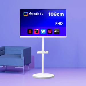 삼탠바이미 109cm(43인치) 스마트 구글 TV 화이트 세트 삼텐바이미 거치대 윌러