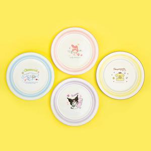 산리오 캐릭터즈 쿠로미 마이멜로디 시나모롤 폼폼푸린 세라믹 접시 플레이트