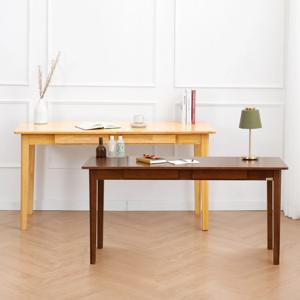 모던 고무나무원목  데스크 책상 수납 테이블 3size 2colors
