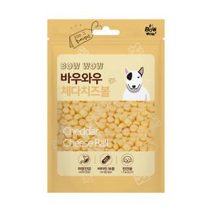 애견간식 바우와우 체다치즈볼 저염분 간식 100g