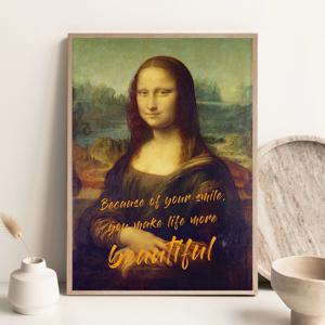 2+1 미드센츄리 모던 명화 추상화 그림 인테리어 포스터 거실 대형 액자 - 모나리자