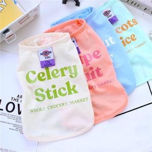 강아지 애견 과일 레터링 나시 티셔츠 S M L XL 2XL