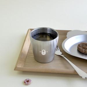 아기 이중 스텐컵 곰돌이 키즈 아동 유치원 학교 양치컵 물컵 우유컵 (2size)