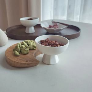 굽있는접시 원형 소스볼 굽접시 흰접시 싸고 예쁜그릇