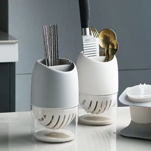 주방정리대 수저통 규조토 수저꽂이 조리도구통 규조토물빠짐수저통