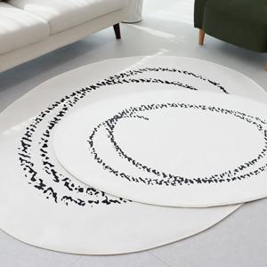 크레용 타원형 방수 워셔블 침실 거실 애견 러그 카페트 2size 1color