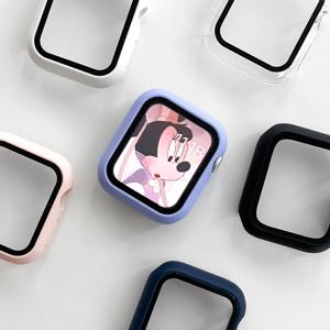 애플워치 9 8 7 SE 케이스 풀커버 강화유리 하드 커버 WBA-0718