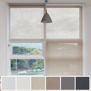 맞춤 내추럴 린넨 밴트리 롤스크린 블라인드 6colors