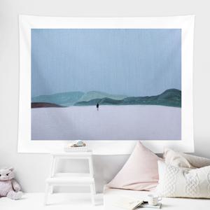 북유럽 인테리어 벽걸이 디지털 프린팅 패브릭 포스터 다용도 가림막천 커튼 파란 하늘 설원