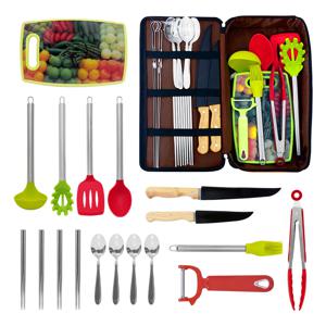 땡가격 SALE 자몽 캠핑 실리콘 조리도구세트 22종