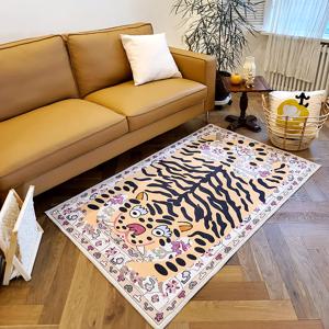 핑크 포인트 오리엔탈 귀여운 호랑이  소프트 러그 100x160