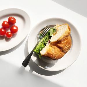 원형 양식접시 뷔페 1인 앞접시 디저트 접시 화이트 옐로우