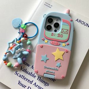 블루 전화기 핑크 거울 실리콘 아이폰케이스