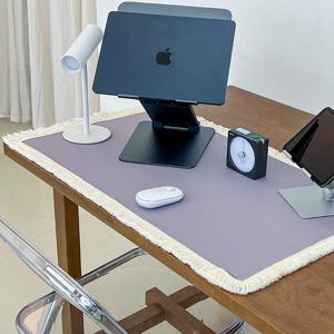 Simple Gray 프린지 데스크매트 마우스패드 데스크테리어 장패드