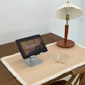 Simple Beige 프린지 데스크매트 마우스패드 데스크테리어 장패드