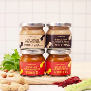 취향의 발견/땅콩버터SET: 채소와함께(110gX4병) 청양고춧가루와 땅버의 만남