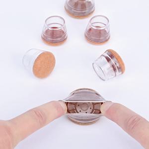 심플한 실리콘 의자발 커버 8P 브라운:M(둘레 63~94mm)