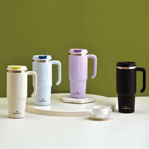 HOMEANY 홈애니 퀸쳐 보온보냉 텀블러 900ml 퀜쳐 손잡이텀블러 이중진공 머그