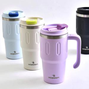 HOMEANY 홈애니 퀸쳐 보온보냉 텀블러 650ml 퀜쳐 손잡이텀블러 이중진공 머그
