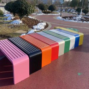 야외벤치 철제 인테리어 컬러벤치 펜션 카페 대기 벤치