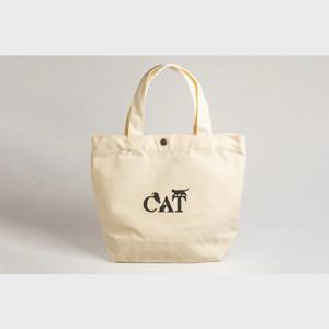 Cat Black 미니 캔버스 에코 토트백 가방 똑딱이