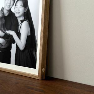 프레임&사진인쇄 세트ㅣ프리미엄 고급 오크목 액자 플랫 쉐입 A4-70x100cm(맞춤제작)