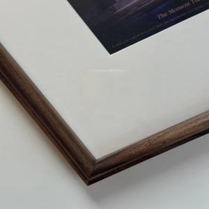 프레임 단품ㅣ프리미엄 고급 월넛 액자 라운드 쉐입 A4-70x100cm (맞춤 제작)