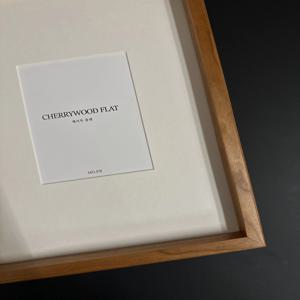 프레임 단품ㅣ프리미엄 고급 체리목 액자 플랫 쉐입 A4-70x100cm (맞춤 제작)