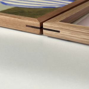 프레임 단품ㅣ프리미엄 고급 오크목 액자 플랫 쉐입 A4-70x100cm (맞춤 제작)