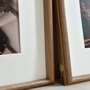 프레임 단품ㅣ프리미엄 고급 오크목 액자 라운드 쉐입 A4-70x100cm (맞춤 제작)