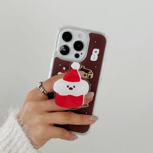 귀여운 딸기 산타 아크릴 그립 톡 스마트 홀더 맥세이프