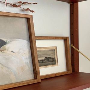 프레임 단품ㅣ프리미엄 고급 티크목 액자 플랫 쉐입 A4-70x100cm (맞춤 제작)