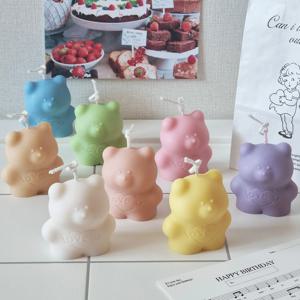 [10%쿠폰] 러브 곰돌이 캔들 귀여운 젤리베어 츄잉곰 오브제 생일 선물 답례품