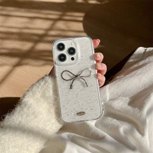 실버리본 투명글리터 아이폰케이스