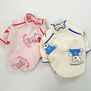애견 맨투맨 봄옷 반팔 티셔츠 산책옷 2종
