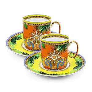 정글 에니멀리어 커피컵앤소서2인조세트