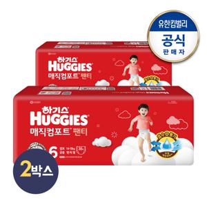 2024 매직컴포트 팬티 기저귀 6단계 공용 (36px2팩)x2박스