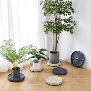 이동식 원형 화분받침대 바퀴달린 대형 화분받침 나무 화분 이동 플라스틱