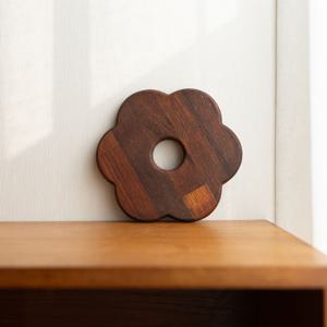 꽃잎 우드 냄비받침 멀바우 원목받침 플레이팅 컵받침 집들이 선물(선물포장) 2size