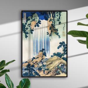 풍경화 폭포 산수화 일본 민화 그림 아트포스터 일본 예술 액자 풍수 개업선물 집들이선물