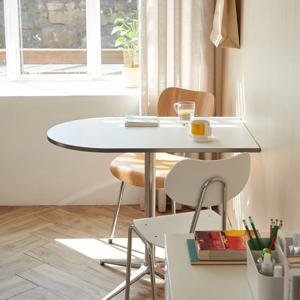 모모 힐 반타원형 테이블 식탁 900