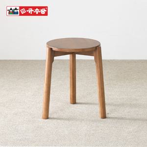 고무나무 원목스툴 미니 원형 화장대의자 화분 다이 정리 받침대