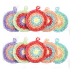 거품팡팡 주방 아크릴 수세미 10개입 1세트