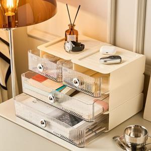 1+1 쌓고 조합하는 모듈형 DIY 데스크 화장품 수납 정리함 2size