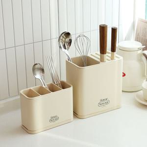 1+1 물빠짐 스텐 수저통+조리도구통 칼블럭 칼꽂이