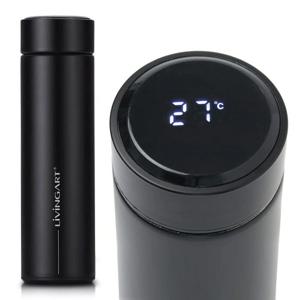스마트 LED 온도표시 보온보냉 텀블러 온도 보온병 보냉병 500ml (블랙)