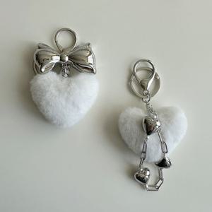 인러브 하트 리본 & 체인 키링 2type