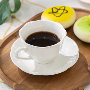 도자기 커피잔 화분 꽃잎 모양 11.5x7cm 조화꽃 전용 인테리어 장식