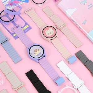 갤럭시워치 스트랩 NEW 마그네틱 실리콘 스트랩 버클형 워치8 7 6 5 4 3 액티브2