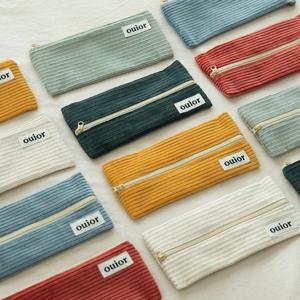 플랫 펜슬케이스 코듀로이 7종 택1